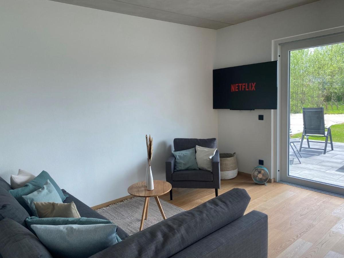 Neubau Gruener Wolpertinger Designwhg 106Qm Barrierefrei Apartman Breitbrunn am Chiemsee Kültér fotó